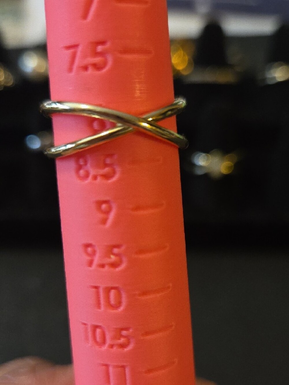 Kendra Scott "Emilie" Gold Double Band Ring in Azalea Illusion - Picture 2 of 4
